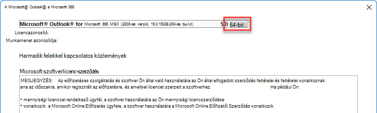 A Microsoft Outlook részleteit megjelenítő ablak.