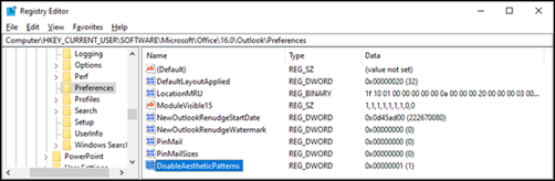 Reg edit masalah kalender di Outlook