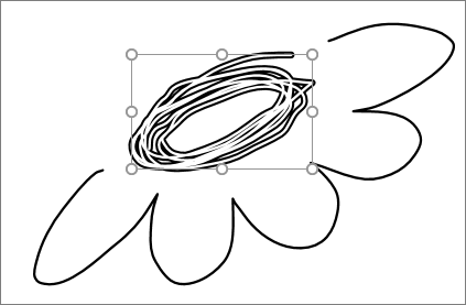 Parti di un disegno selezionate con Strumento lazo in PowerPoint