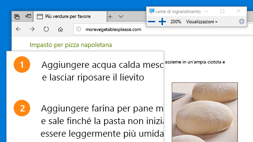 Apri rapidamente Lente di ingrandimento premendo il tasto WINDOWS + il segno più (+).