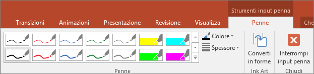 Opzioni di Stile penna in Office