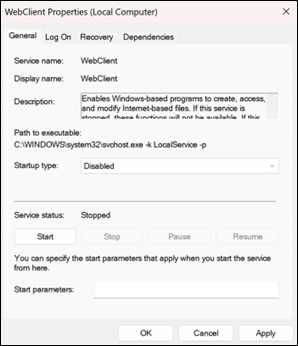 Outlook Webclient プロパティ