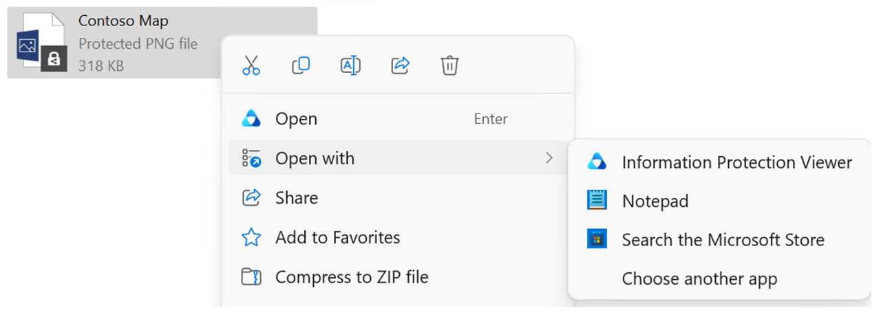 Open protected file with Microsoft Purview Information Protection Viewer