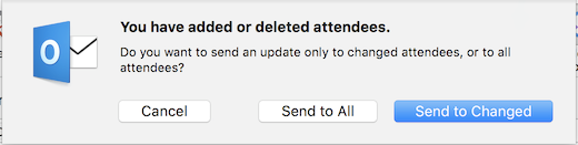 You have added or deleted attendees.