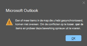 Outlook-conflictfout met vergaderitem