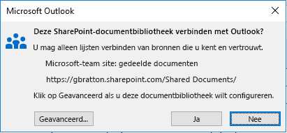 Een verbinding met een SharePoint-documentbibliotheek maken