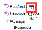 Responder com o botão de reunião no Outlook clássico