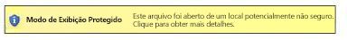 Modo de Exibição Protegido de local não seguro