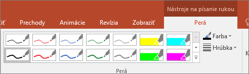 Zobrazuje okno Možnosti štýlu pera v Office