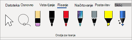 Peresa orodja za risanje v storitvi Microsoft 365