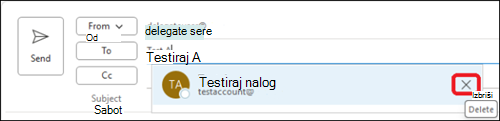 Brisanje e-adrese za automatsko dovršavanje u programu Outlook