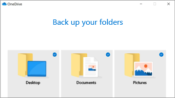 การสำรองข้อมูลโฟลเดอร์พีซีไปยัง OneDrive