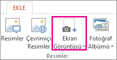 PowerPoint'teki Çizimler grubu