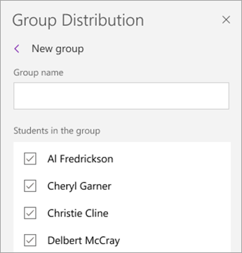 Select checkboxes next to student names.