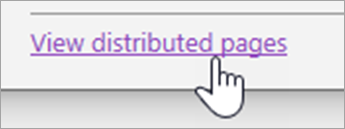 View distribute pages button