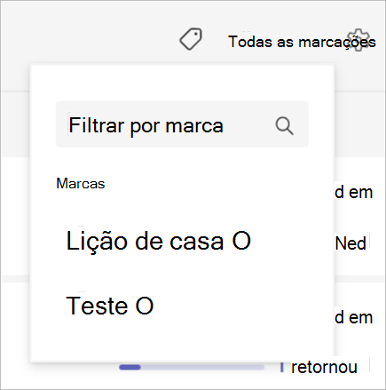 A lista suspensa exibida após a seleção de opções de marca "todas as marcas" 2 é mostrada.