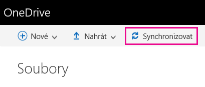 Tlačítko Synchronizovat