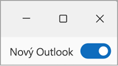 přepnutí z nového snímku obrazovky Outlooku