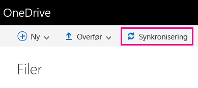 Vælg knappen Synkroniser
