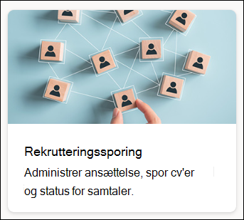 skærmbillede af Listeskabeloner til sporing af rekruttering