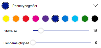 Typografier for Markeringspen i OneDrive til Android