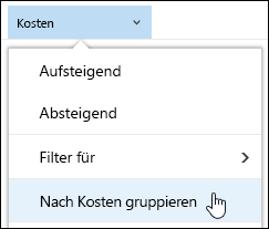 "Gruppieren nach"-Ansicht der Dokumentbibliothek in Office 365