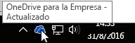 Icono de la barra de tareas de OneDrive para la Empresa