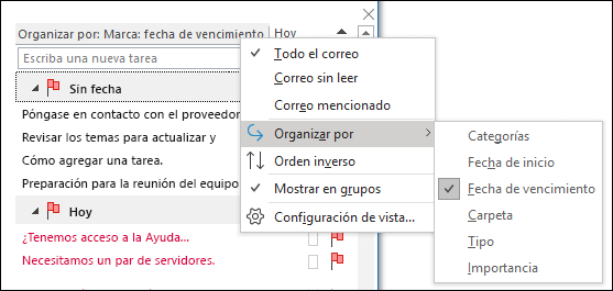 Organizar tareas