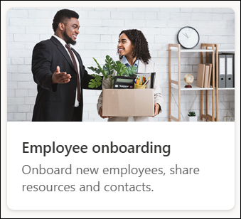 Screenshot of Template of employee onboarding