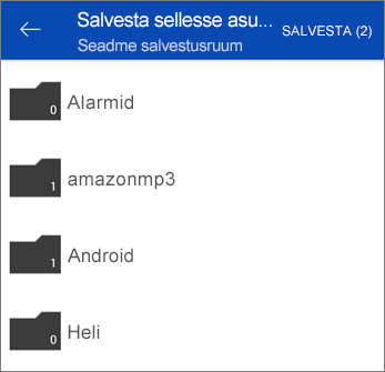 OneDrive’i failide salvestamine