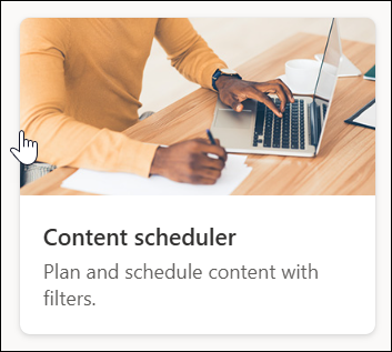 Screenshot of Template of content scheduler