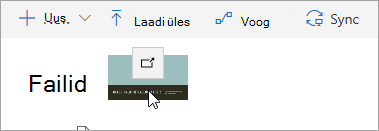 Kuvatõmmis OneDrive'i lohistatavast failist