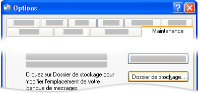 Boîte de dialogue Options d'Outlook Express