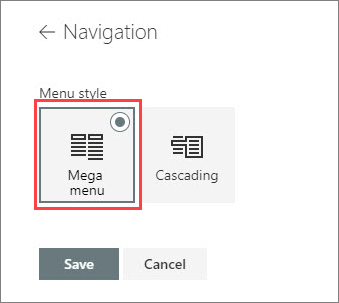 Image de l’option de menu Mega