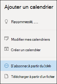 S’abonner à un calendrier