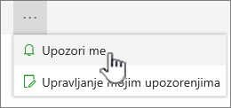 Naredba Upozori me