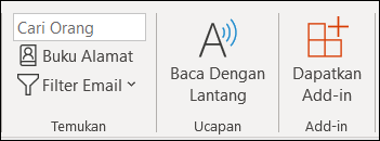 Pilih Dapatkan Add-in dari pita.