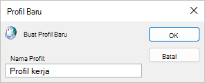 Masukkan nama profil.