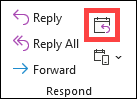 Pulsante Rispondi con riunione nella versione classica di Outlook