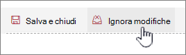 Fare clic su Rimuovi modifiche per ignorare le modifiche apportate alla web part