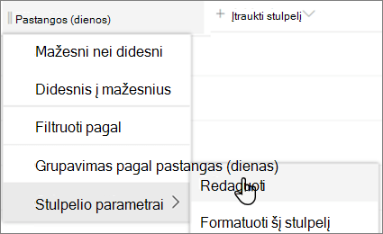 The Edit column pane in SharePoint with the Delete option selected