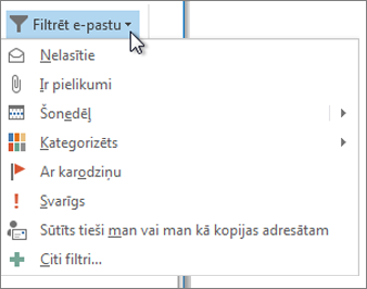 Filtrēt e-pastu