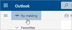 Skjermbilde av Ny melding-knappen