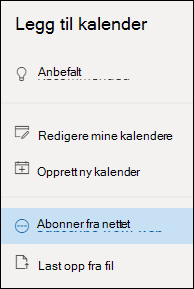 Abonnere på en kalender