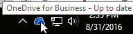 OneDrive for business taskbar icon