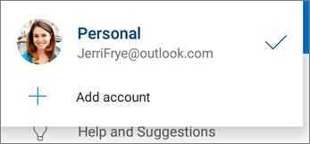 Add account in the OneDrive app for Android