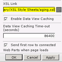 XSL file link pasted in