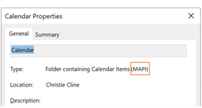 You can verify if your calendar is using the new REST interface or MAPI interface.