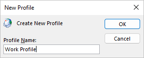 Enter a profile name.