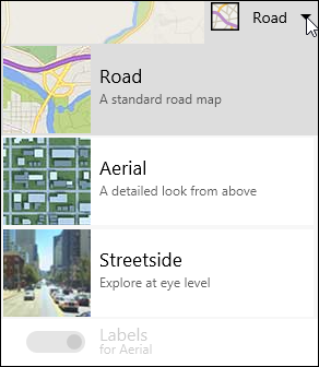 Bing Map Web Part Map Type